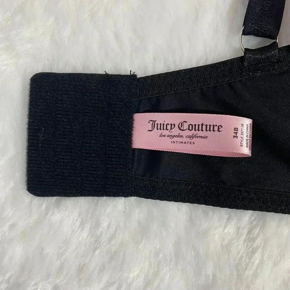 Juicy Couture Sexy Black Push Up Bra size 34B & Cute Cat Lingerie Wash Bag New - Picture 6 of 6